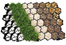 Terrängarmering Svart 600 x 400 x 40 mm 4-pack